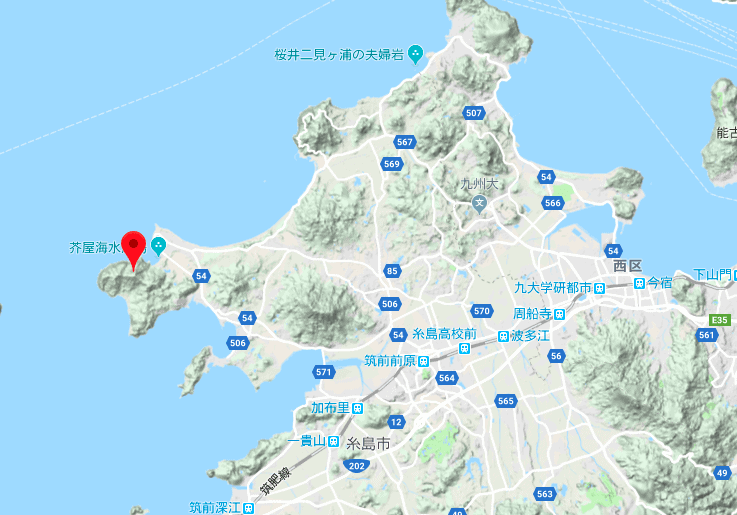 糸島の立石山の周辺地図