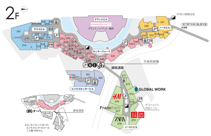 キャナルシティ博多フロアマップ