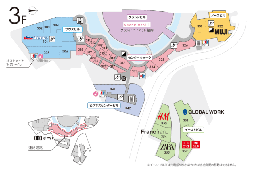 キャナルシティ博多フロアマップ