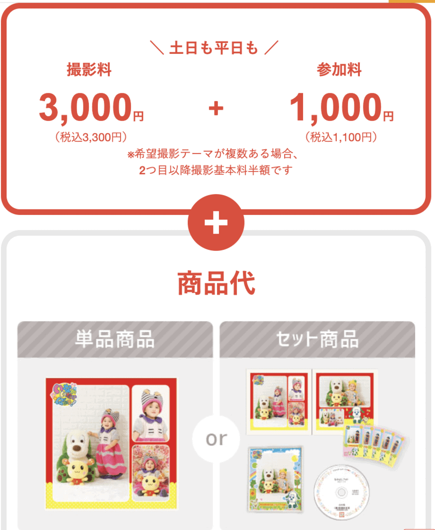 スタジオマリオ福岡の料金体系