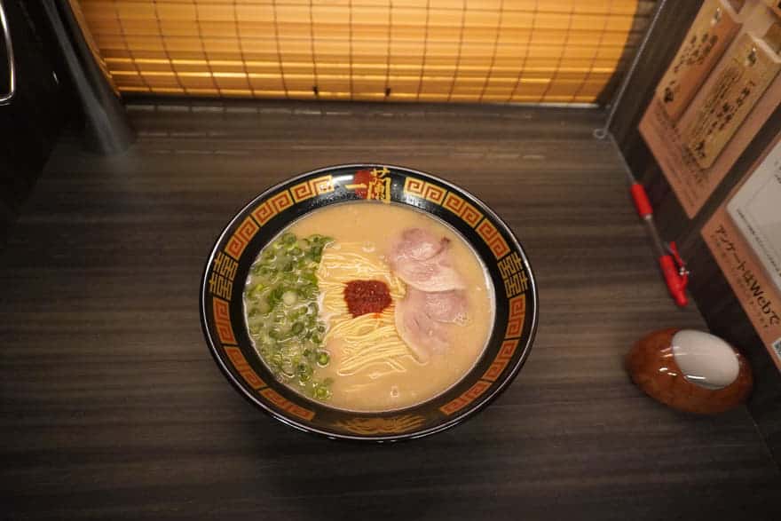 一蘭のラーメン