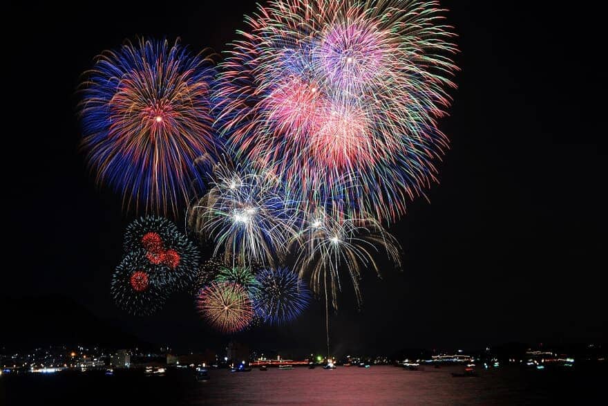 関門海峡の打ち上げ花火